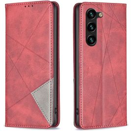 Mobigear Rhombus Slim Samsung Galaxy S25 Plus Hoesje Bookcase - Rood