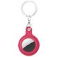 Mobigear Keychain Apple AirTag Hoesje Flexibel Siliconen Sleutelhanger - Donkerrood