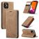 CaseMe 013 iPhone 12 Mini Hoesje Bookcase Portemonnee - Bruin