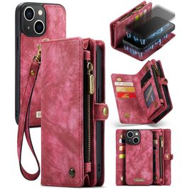 Caseme 008 iPhone 13 Hoesje Uitneembare 2in1 Bookcase Portemonnee - Rood