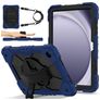 Mobigear SureGrip Xtreme Samsung Galaxy Tab A9 Plus (2023) Hoes Hard Kunststof,Siliconen Backcover + Schouderband + Standaard - Blauw