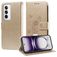 Mobigear Flowers OPPO Reno 12 Pro Hoesje Bookcase Portemonnee - Goud