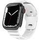 Mobigear Sport Armor Siliconen Apple Watch Bandje Druksluiting - 49/46/45/44 mm - Wit