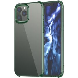 Mobigear Crystal iPhone 12 Pro Max Hoesje Hardcase Backcover - Transparant / Groen