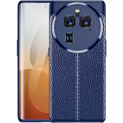 Mobigear Luxury OPPO Find X6 Pro Hoesje Flexibel TPU Backcover - Blauw
