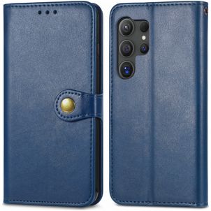 Mobigear Snap Button Samsung Galaxy S25 Hoesje Bookcase Portemonnee - Blauw