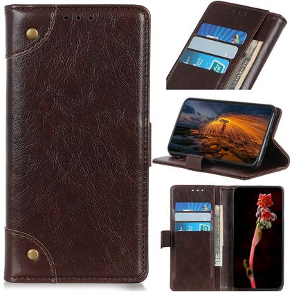 Mobigear Ranch Motorola Moto E22 Hoesje Bookcase Portemonnee - Bruin