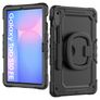 Mobilize Rotating Defender Samsung Galaxy Tab S10 FE Hoes Hard Kunststof,Siliconen Backcover + Schouderband + Standaard - Zwart