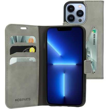 Mobiparts Classic Wallet iPhone 13 Pro Hoesje Bookcase Portemonnee - Granite Grey