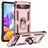 Mobigear Armor Ring Google Pixel 6a Hoesje Hardcase Backcover Shockproof met Ringhouder - Roségoud