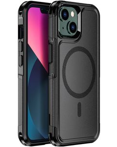 Mobigear Traveller iPhone 13 MagSafe Hoesje Hardcase Backcover Shockproof - Zwart