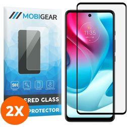 Mobigear Premium Motorola Moto G60s Glazen Screenprotector - Case Friendly - Zwart (2-Pack)