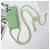 Mobigear Lanyard Card iPhone 15 Pro Siliconen Hoesje met koord en Pasjeshouder - Groen