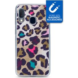 My Style Magneta Samsung Galaxy A20e Hoesje Flexibel TPU Backcover - Leopard