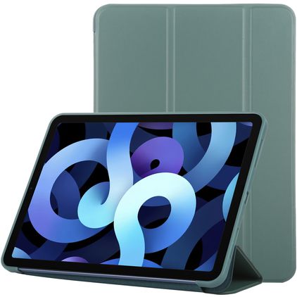 Mobigear Tri-Fold Gel iPad Air 4 (2020) Hoes TPU,Kunstleer Bookcase - Groen