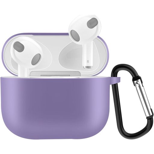 Mobigear Classic Apple AirPods 3 Hoesje Flexibel Siliconen - Paars