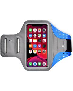 Mobigear Easy Fit Telefoonhouder Hardlopen Neopreen Sport Hoesje Sportarmband - Medium - Blauw