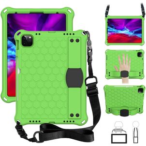 Mobigear HexStrap iPad Air 11 Inch (2026) Hoes EVA Schuim Backcover + Schouderband - Groen