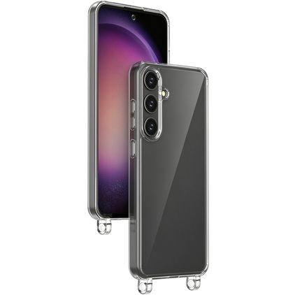 Mobigear Mix & Match Doorzichtig Samsung Galaxy S24 Plus Flexibel TPU Hoesje met koord - Transparant