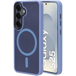 Mobiparts Hardcover Samsung Galaxy S25 MagSafe Hoesje Hardcase Backcover - Satin Light Blue