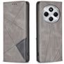Mobigear Rhombus Slim Xiaomi Redmi 14C Hoesje Bookcase - Grijs