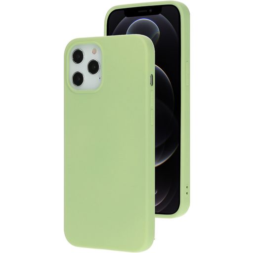 Mobiparts iPhone 12 Pro Max Siliconen Hoesje Backcover - Pistache Green