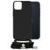Mobilize Lanyard Gelly iPhone 14 Plus Flexibel TPU Hoesje met koord - Zwart