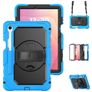 Mobigear SureGrip XGuard Samsung Galaxy Tab S11 Hoes Hard Kunststof,Siliconen Backcover + Stylus Houder + Schouderband + Standaard - Blauw