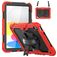 Mobigear SureGrip Xtreme iPad 10 (2022) Hoes Hard Kunststof,Siliconen Backcover + Schouderband + Standaard - Zwart / Rood