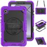 Mobigear SureGrip Xtreme Samsung Galaxy Tab A9 (2023) Hoes Hard kunststof / Siliconen Backcover + Schouderband + Standaard - Paars