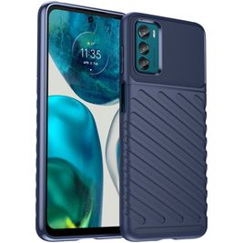 Mobigear Groove Motorola Moto G42 Hoesje Flexibel TPU Backcover - Blauw