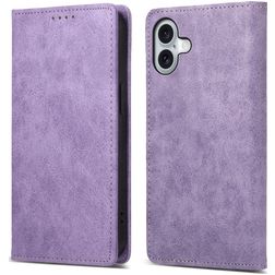 Mobigear Wallet iPhone 16 Plus Hoesje Bookcase Portemonnee - Paars