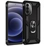 Mobigear Armor Ring Motorola Moto G82 Hoesje Hardcase Backcover Shockproof met Ringhouder - Zwart