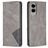 Mobigear Rhombus Slim Samsung Galaxy S25 Edge Hoesje Bookcase - Grijs