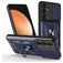 Mobigear Armor Ring Cam Slide Samsung Galaxy S25 FE Hoesje Hardcase Backcover Shockproof met Ringhouder en Camera Slider - Blauw