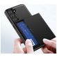Mobigear Card Samsung Galaxy S21 Ultra Hoesje Hardcase Backcover Shockproof met Pasjeshouder - Grijs