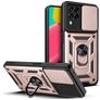Mobigear Armor Ring Cam Slide Samsung Galaxy M53 Hoesje Hardcase Backcover Shockproof met Ringhouder - Roségoud