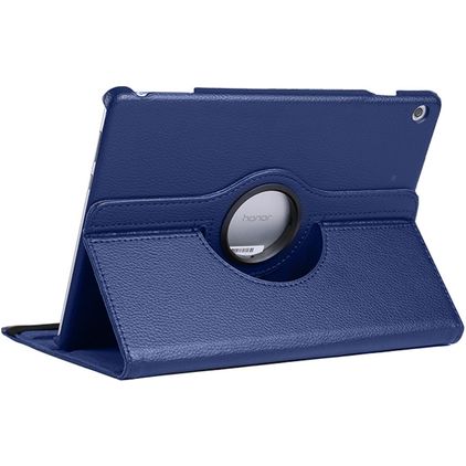 Mobigear DuoStand Huawei MediaPad T5 10.1 Hoes Draaibare Bookcase - Donkerblauw