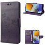 Mobigear Flowers Samsung Galaxy M23 Hoesje Bookcase Portemonnee - Paars