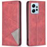 Mobigear Rhombus Slim Xiaomi Redmi Note 12 Hoesje Bookcase - Rood