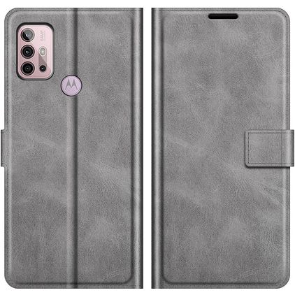 Mobigear Wallet Motorola Moto G10 Hoesje Bookcase Portemonnee - Grijs