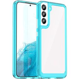 Mobigear Crystal Samsung Galaxy S23 Plus Hoesje Hardcase Backcover - Transparant / Turquoise