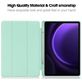 Mobigear Tri-Fold Gel Samsung Galaxy Tab S9 FE Hoes Bookcase + Stylus Houder - Groen
