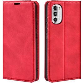Mobigear Retro Slim Motorola Moto G52 Hoesje Bookcase Portemonnee - Rood