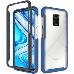 Mobigear Two-Layer Xiaomi Redmi Note 9 Pro Hoesje Hardcase Backcover Shockproof - Blauw