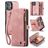 Caseme 008 iPhone 16 Plus Hoesje Uitneembare 2in1 Bookcase Portemonnee - Roze