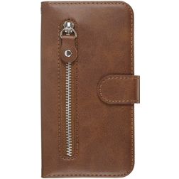 Mobigear Zipper Samsung Galaxy S20 Hoesje Bookcase Portemonnee - Bruin