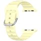 Mobigear Bumpy Siliconen Apple Watch Bandje Gespsluiting - 42/41/40/38 mm - Geel