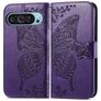 Mobigear Butterfly Google Pixel 9 Hoesje Bookcase Portemonnee - Dark Purple
