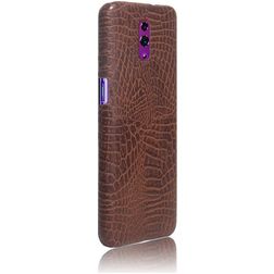 Mobigear Croco OPPO Reno Hoesje Hardcase Backcover - Bruin